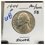 1944-P JEFFERSON SILVER WAR NICKEL