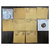 LOT OF 10 MIXED WHEAT PENNIES CENTS