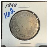 1898 BARBER SILVER QUARTER