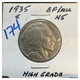 1935-S HIGH GRADE JEFFERSON NICKEL HIGH GRADE