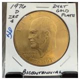 1976-D GOLD PLATED BICENTENNIAL IKE DOLLAR