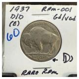 1937-D/D BUFFALO NICKEL RPM-001