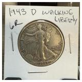 1943-D WALKING LIBERTY SILVER HALF DOLLAR
