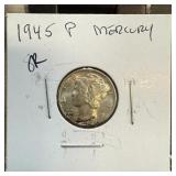 1945 MERCURY SILVER DIME