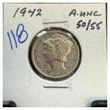 1942 MERCURY SILVER DIME