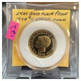 24K GOLD PLATE PROOF 1979 GOLD COIN