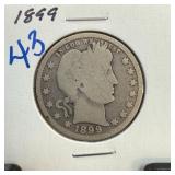 1899 BARBER SILVER QUARTER
