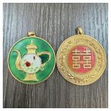 2PC CHINESE PENDANTS / TOKENS