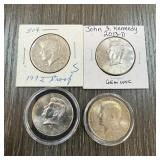 4PC HIGH GRADE JFK HALF DOLLARS