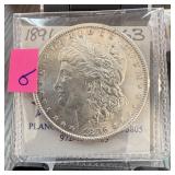1891 MORGAN SILVER DOLLAR HIGH GRADE