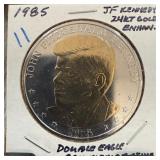 1985 JFK 24K DOUBLE EAGLE COMMEMORATIVE