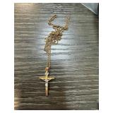 GOLD FILL CHAIN STERLING VERMEIL CRUCIFIX
