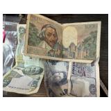LOT OF FOREIGN CURRENCY 1000 FRANC NOTE