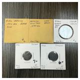 LOT OF 5 WORLD COINS