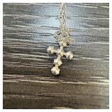 STERLING SILVER CROSS NECKLACE