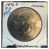 1976-D UNC IKE DOLLAR T-2 BICENTENNIAL