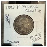 1898 BARBER SILVER QUARTER HIGHER GRADE