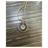 TOPAZ PENDANT W GOLD FILL CHAIN NOTE TOPAZ PENDANT W GOLD FILL CHAIN NOTE