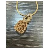 STERLING SILVER PINEAPPLE CHARM NOTE STERLING SILVER PINEAPPLE CHARM NOTE