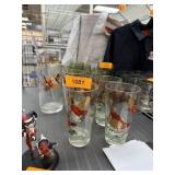 PHEASANT THEME DRINK PITCHER & GLASSES PHEASANT THEME DRINK PITCHER & GLASSES
