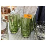 4PC GREEN GLASS MUGS 4PC GREEN GLASS MUGS
