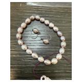 STERLING SILVER PEARL BRACELET & EARRINGS STERLING SILVER PEARL BRACELET & EARRINGS