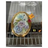 LARGE ANTIQUE PORCELAIN PAPERWEIGHT HAND PAINTED LARGE ANTIQUE PORCELAIN PAPERWEIGHT HAND PAINTED