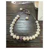 STERLING SILVER PEARL BRACELET STERLING SILVER PEARL BRACELET