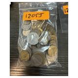 BAG OF MIXED FOREIGN COINS BAG OF MIXED FOREIGN COINS