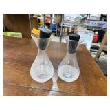 2 PIECE GLASS DECANTERS W STOPPERS 2 PIECE GLASS DECANTERS W STOPPERS