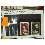 SAAR B114-6 MINT NH SET 1956 SEMI POSTAL ISSUE SAAR B114-6 MINT NH SET 1956 SEMI POSTAL ISSUE