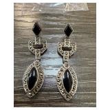 STERLING SILVER MARCASITE EARRINGS