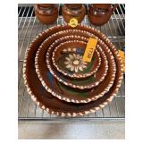 4PC MEXICAN POTTERY BOWLS