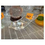 ART GLASS DOLPHIN SCULPTURE