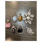 LOT OF PENDANTS / TIGERS EYE