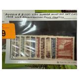 AUSTRIA B225-234 MINT NH SET 1948 WWII RECONS...