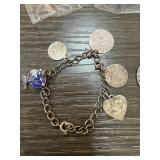 STERLING SILVER CHARM BRACELET NOTE