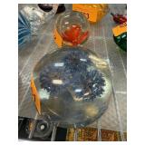 CRAGSMOOR ART GLASS PAPERWEIGHT W FLOWERS