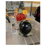 ART GLASS PAPERWEIGHT TURTLE