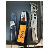 3PC KNIFE LOT SOS FOLDING / ETC