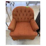 VINTAGE TUFTED ARM CHAIR BY STRATFORD