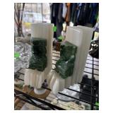 PAIR OF MEXICAN ONYX BOOKENDS