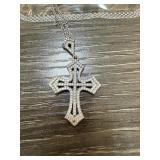 STERLING SILVER CROSS NECKLACE
