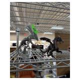 LARGE RAYCLIFFE PEWTER DRAGON & FIGURINE