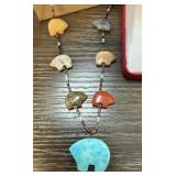 NATIVE AMERICAN FETISH BEAR NECKLACE