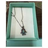 RAPHAELS STERLING SILVER HAMSA NECKLACE