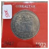 1972 25 NEW PENCE GIBRALTAR COIN
