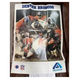 VINTAGE 1980 ALBERTSON DENVER BRONCOS POSTER