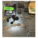 LOT OF MIXED JEWELRY FOSSIL WALLET / CROSS