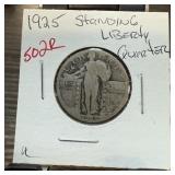 1925 STANDING LIBERTY SILVER QUARTER